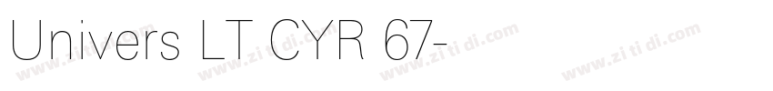 Univers LT CYR 67字体转换
